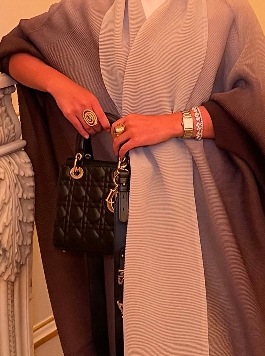 Kimono Marron plissé